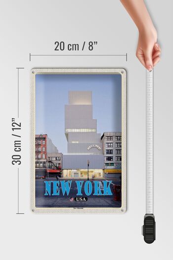 Panneau en étain voyage 20x30cm, New York USA, nouveau musée 4