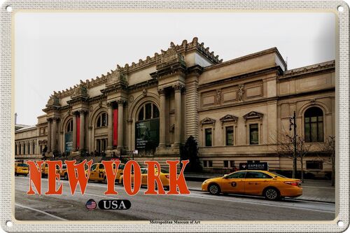 Blechschild Reise 30x20cm New York USA Metropolitan Museum of Art