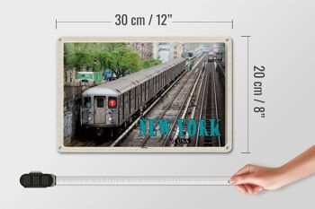 Panneau en étain voyage 30x20cm, métro de New York USA 4