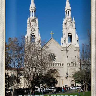 Cartel de chapa de viaje 20x30cm Iglesia de los Santos Pedro y Pablo de San Francisco