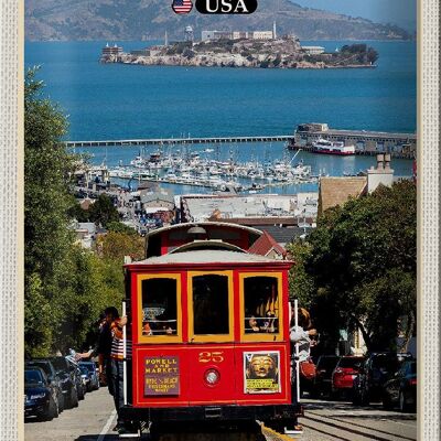 Blechschild Reise 20x30cm San Francisco USA Cable Car