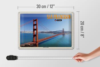 Panneau en étain voyage 30x20cm, San Francisco USA Golden Gate Bridge 4
