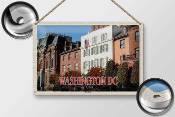 Panneau de voyage en étain, 30x20cm, Washington DC, USA, Blair House Guesthouse 2