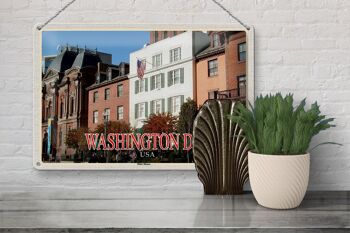 Panneau de voyage en étain, 30x20cm, Washington DC, USA, Blair House Guesthouse 3