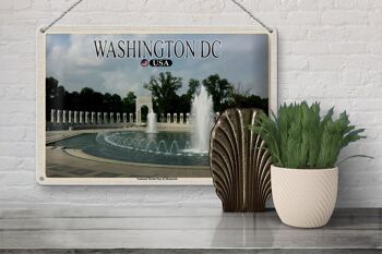 Panneau de voyage en étain, 30x20cm, Washington DC, USA, mémorial National de la seconde guerre mondiale 3