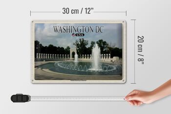 Panneau de voyage en étain, 30x20cm, Washington DC, USA, mémorial National de la seconde guerre mondiale 4