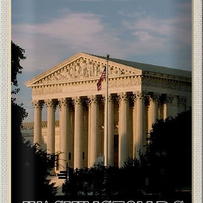 Targa in metallo da viaggio 20x30 cm Washington DC USA Corte Suprema degli Stati Uniti