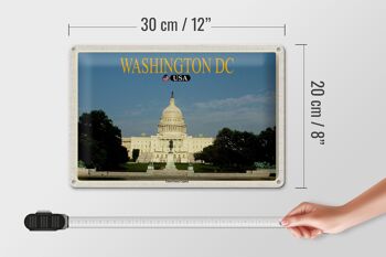 Signe en étain voyage 30x20cm, Washington DC, états-unis, Capitole des États-Unis 4