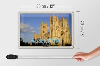 Panneau de voyage en étain, 30x20cm, cathédrale nationale de Washington DC, états-unis 4