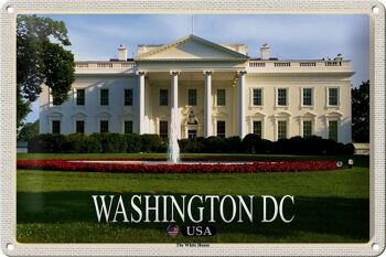 Panneau de voyage en étain, 30x20cm, Washington DC, USA, président de la maison blanche 1