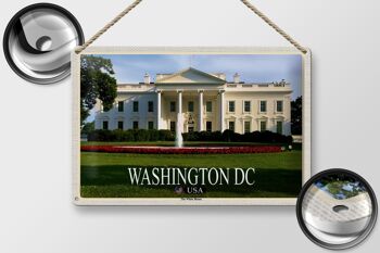 Panneau de voyage en étain, 30x20cm, Washington DC, USA, président de la maison blanche 2