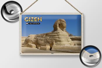 Signe en étain voyage 30x20cm, Gizeh egypte Sphinx 2