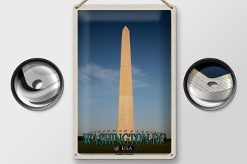 Signe en étain voyage 20x30cm, Washington DC USA Washington Monument 2