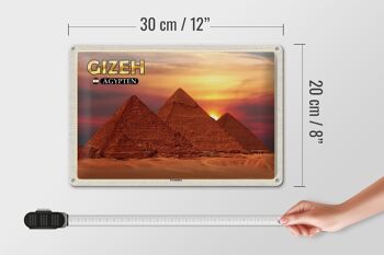 Signe en étain voyage 30x20cm, pyramides de Gizeh, egypte 4