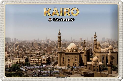Blechschild Reise 30x20cm Kairo Ägypten Islamisches Viertel