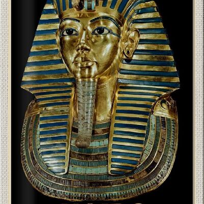 Targa in metallo da viaggio 20x30 cm Cairo Egitto Maschera mortuaria di Tutankhamon