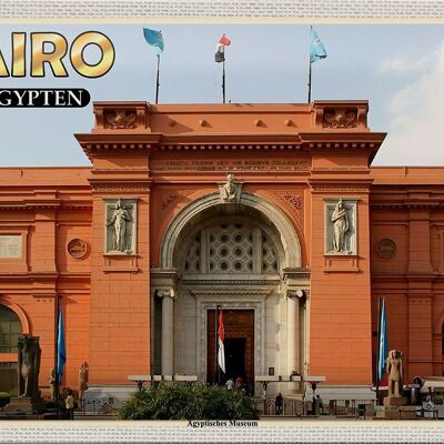 Cartel de chapa Travel 30x20cm El Cairo Egipto Museo Egipcio