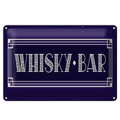 Plaque en tôle 30x20cm Bar à Whisky