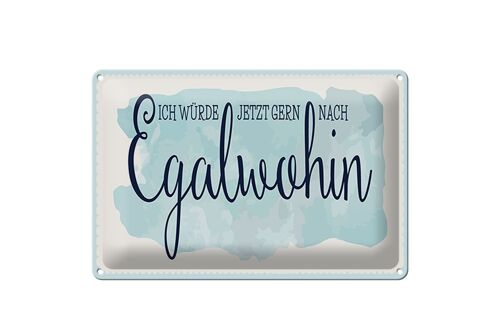 Blechschild Spruch 30x20cm würde gern nach Egalwohin