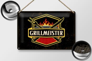 Plaque en tôle disant 30x20cm Grillmeister 2