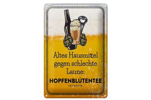 Blechschild 20x30cm Altes Hausmittel Hopfenblütentee