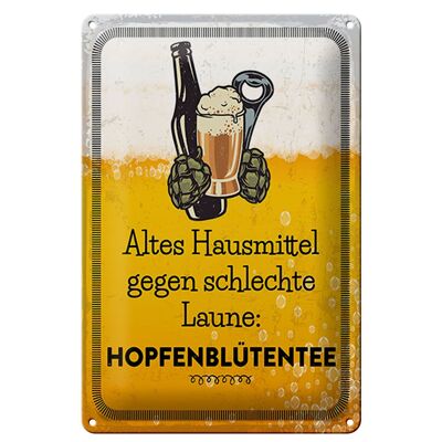 Blechschild 20x30cm Altes Hausmittel Hopfenblütentee