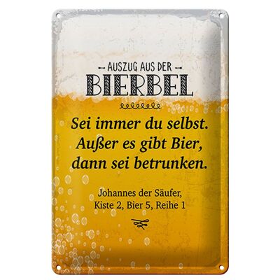 Blechschild 20x30cm Auszug aus der Bierbel