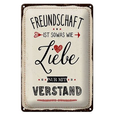 Blechschild Spruch 20x30cm Freundschaft ist sowas wie Liebe