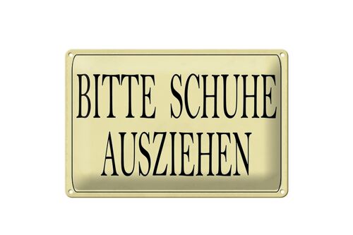 Blechschild Hinweis 30x20cm Bitte Schuhe ausziehen