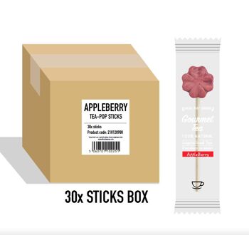 AppleBerry Tea-Pop Stick, pour services de restauration, carton de 30 bâtonnets 1