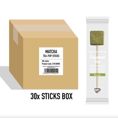 Matcha Tea-Pop Sticks, für Catering-Services, 30 Sticks Karton