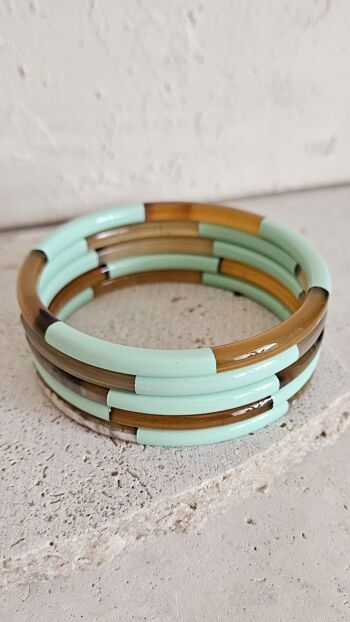 Bracelet Jonc Corne - 5 mm - Trio Mint 7