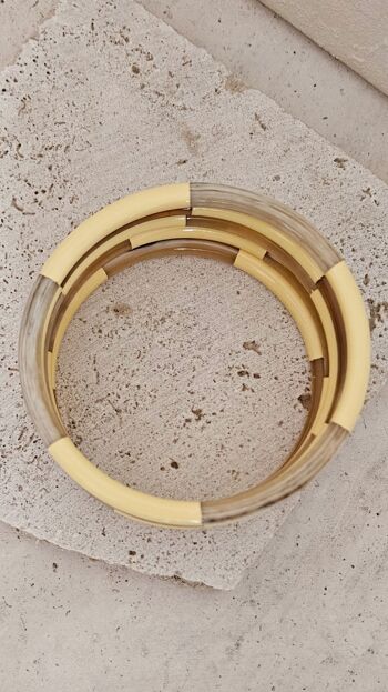 Bracelet Jonc Corne - 5 mm - Trio Yellow 5
