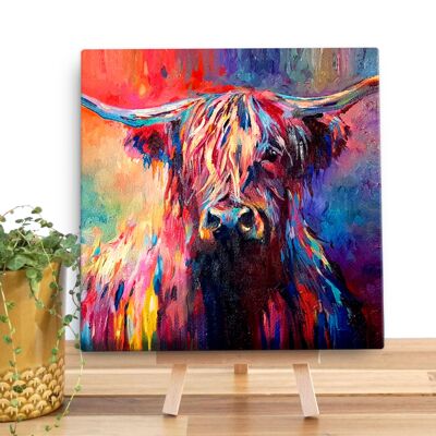 Canvas Mini - Red Highland Cow