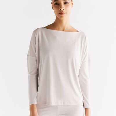 T1111-25 | Camicia a maniche lunghe da yoga da donna TENCEL™ Active - Marmo lilla