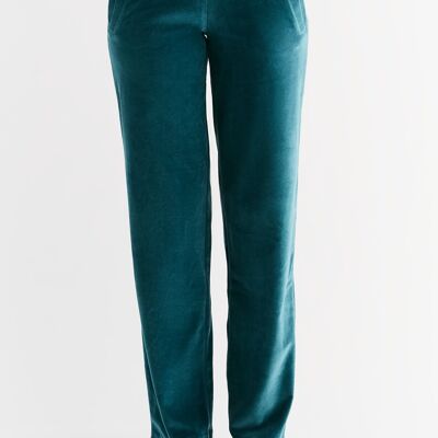 1464-063 | Pantalon femme velours coupe droite - sapin