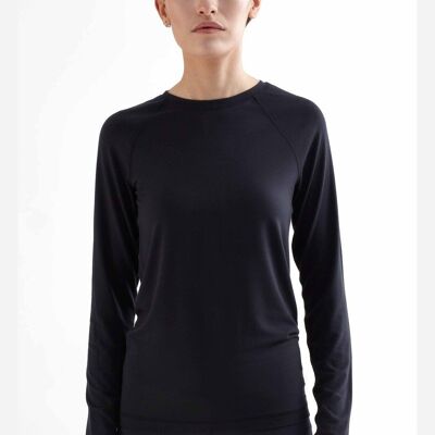 T1110-01 | TENCEL™ Active Women's Long Sleeve Shirt - Black