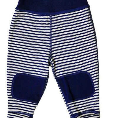 2257| Pantaloni reversibili per bebè - blu scuro-beige-melange