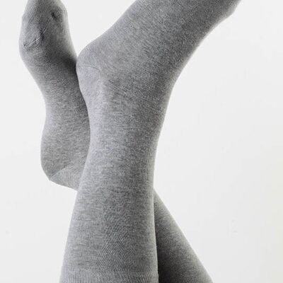 1302| Calzini unisex - grigio melange (confezione da 6)