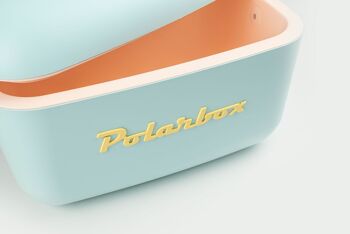 Polarbox Printemps/Été Pique-nique, Camping, BBQ Rétro Glacière 20 L - Bleu Ciel Classique 2
