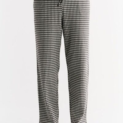 2455-01 | Pantalón homewear de cuadros para hombre - negro/gris/natural