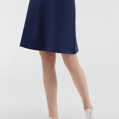 1418-02 | A-line skirt with comfortable waistband - Admiral blue