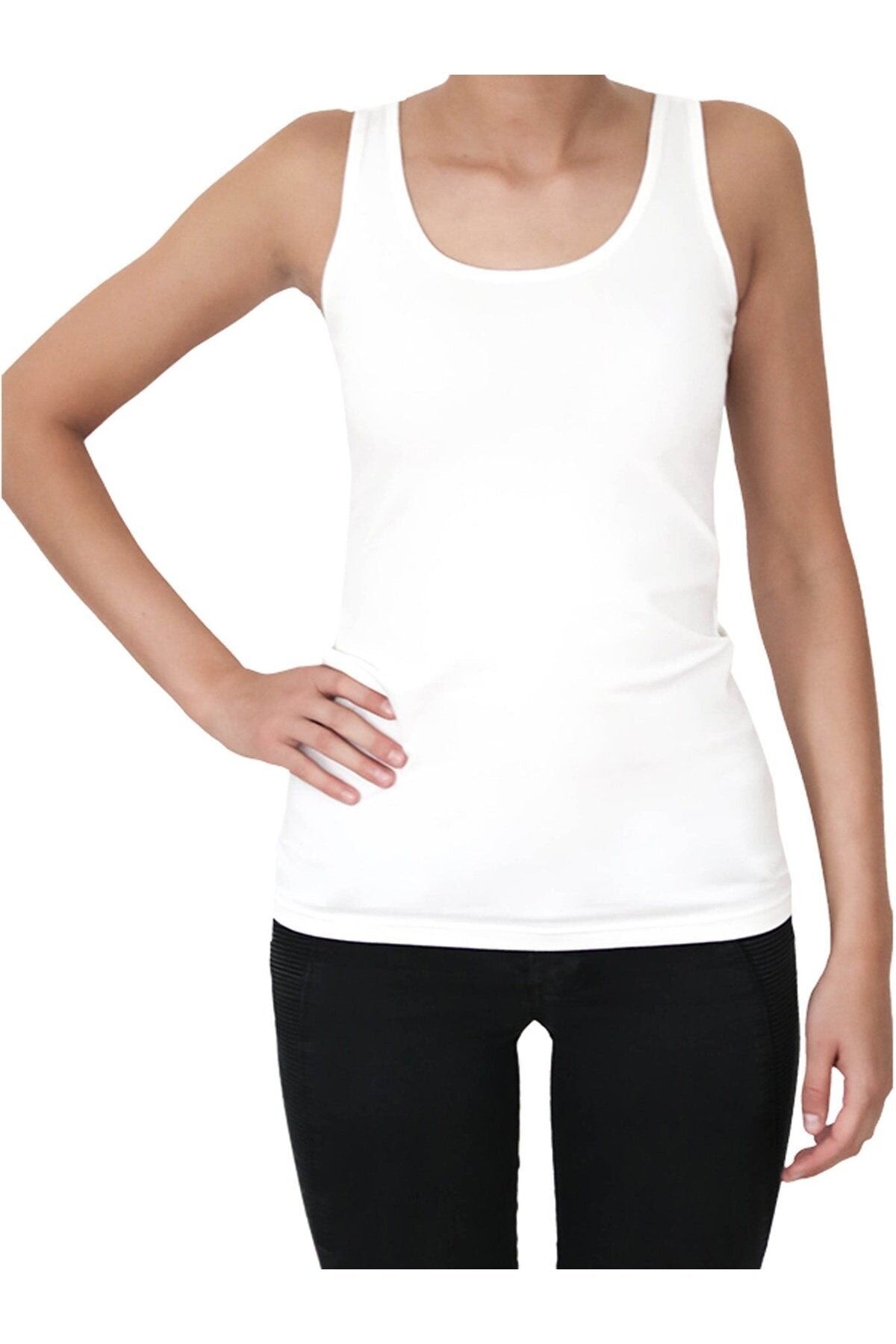 4410W | Women's tank top/undershirt stretch - natural white