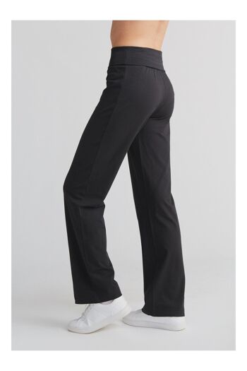 1726-021 | Pantalon femme avec ceinture rabattable - noir 3