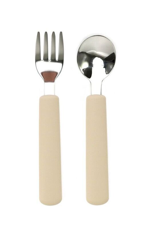SET POSATE PER BAMBINI - cucchiaio e forchetta - Beige.