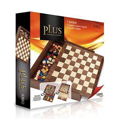 5 Games in 1- Chess, Checkers, Backgammon, Parcheesi and Goose
