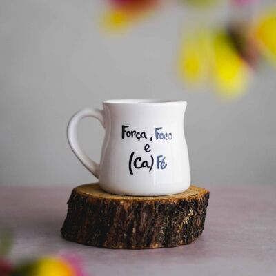 Taza "Fuerza, concentración y (ca)fe"