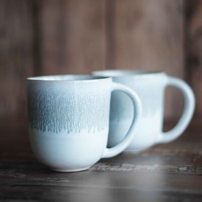 White and gray mug