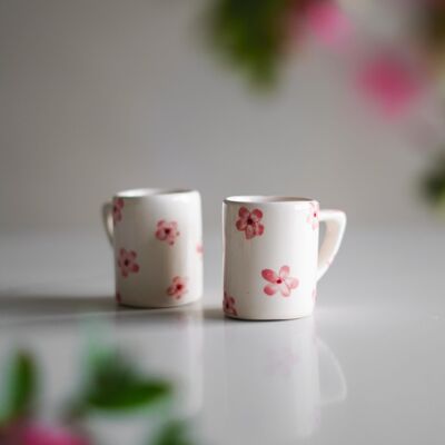 Set of 2 Cherry Blossom coffee cups