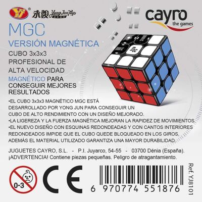 Speed Cube Magnético -  3x3x3 - Cubo Rompecabezas